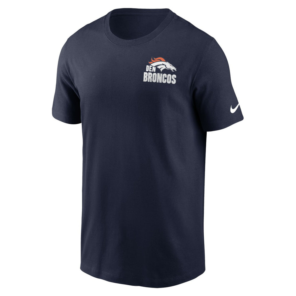 Denver Broncos Blitz Essential T-Shirt - Navy - Nike