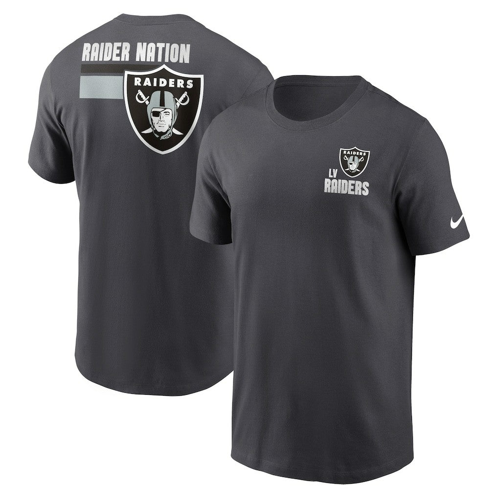 Las Vegas Raiders Blitz Essential T-Shirt - Anthracite - Nike