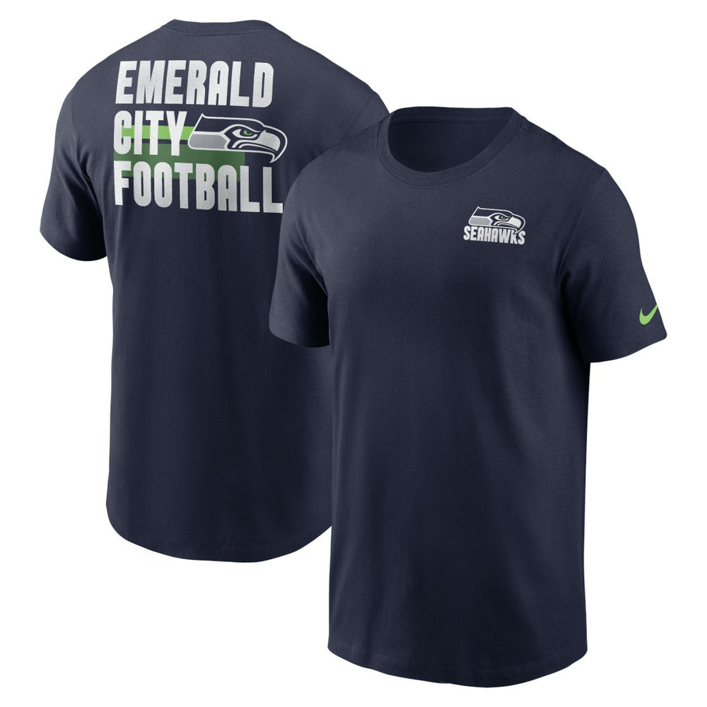 Seattle Seahawks Blitz Essential T-Shirt - College Navy - Nike