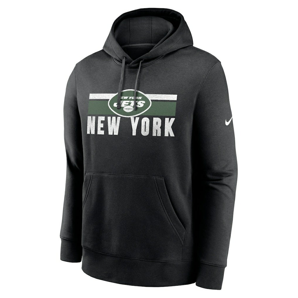 New York Jets Club Fleece Pullover Hoodie - Black - Nike
