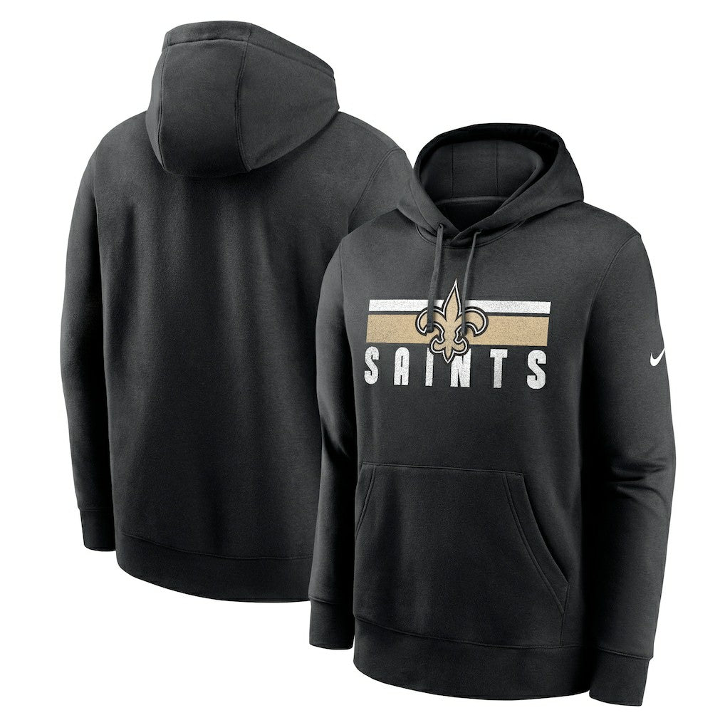 New Orleans Saints Club Fleece Pullover Hoodie - Black - Nike