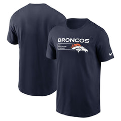 Denver Broncos Division Essential T-Shirt - Navy - Nike