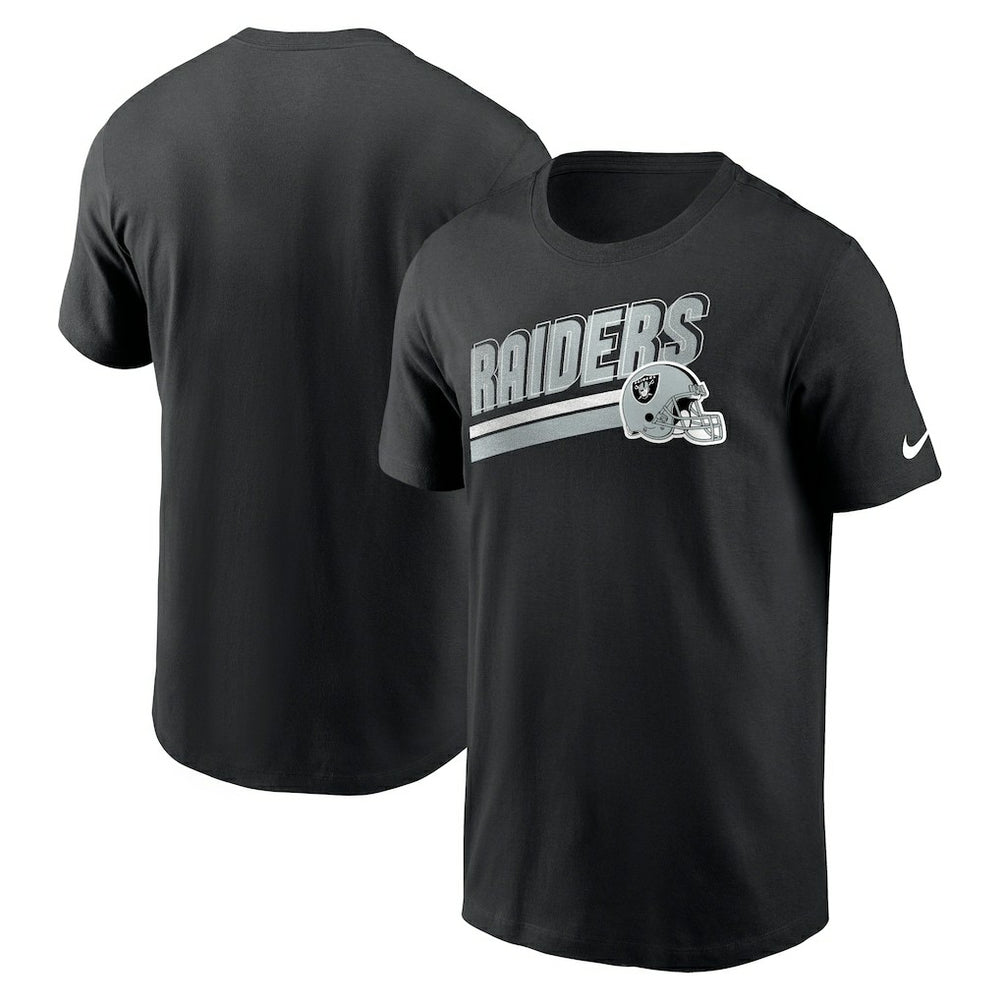 Las Vegas Raiders Essential Blitz Lockup T-Shirt - Black - Nike