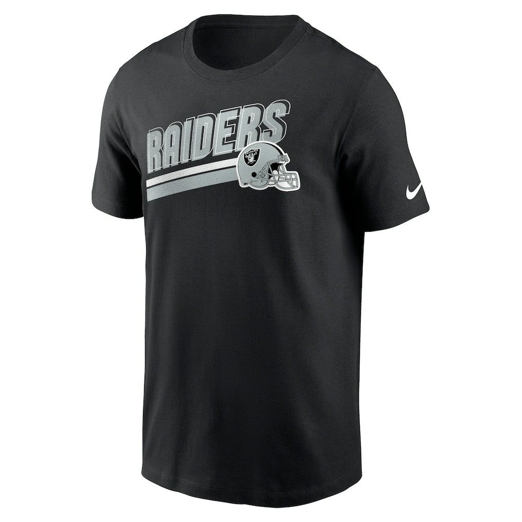Las Vegas Raiders Essential Blitz Lockup T-Shirt - Black - Nike