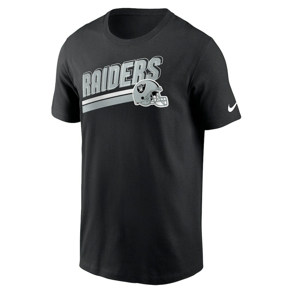 Las Vegas Raiders Essential Blitz Lockup T-Shirt - Black - Nike
