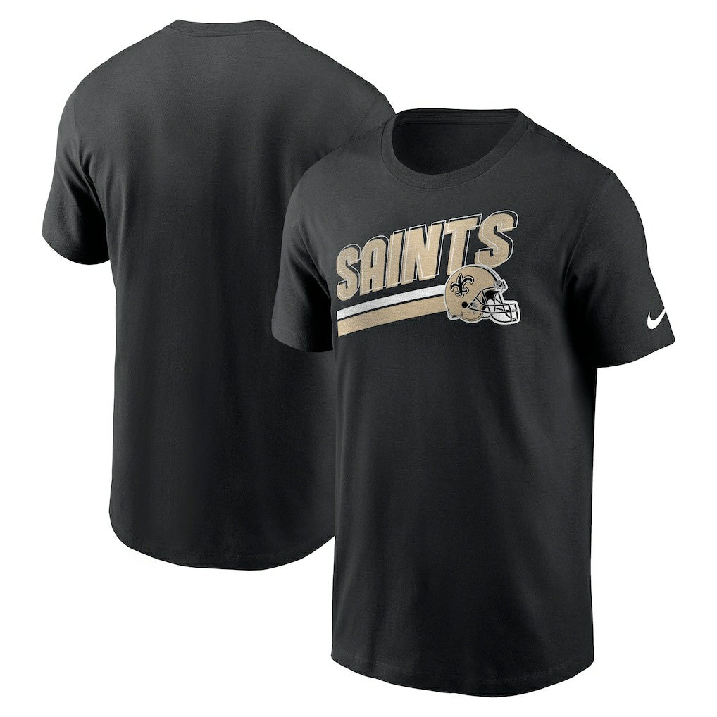 New Orleans Saints Essential Blitz Lockup T-Shirt - Black - Nike