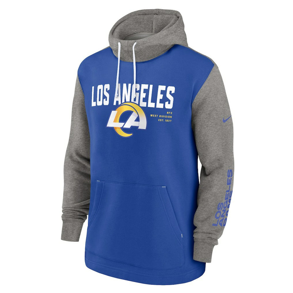 Los Angeles Rams Fashion Color Block Pullover Hoodie - Royal - Nike