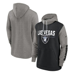 Las Vegas Raiders Fashion Color Block Pullover Hoodie - Black - Nike