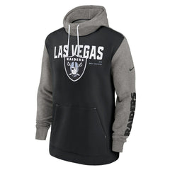 Las Vegas Raiders Fashion Color Block Pullover Hoodie - Black - Nike