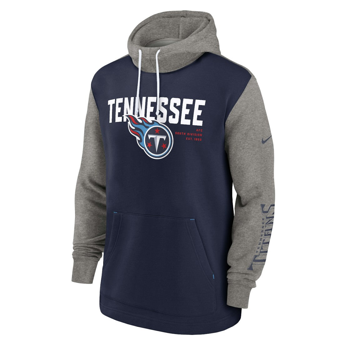 Tennessee Titans Fashion Color Block Pullover Hoodie - Navy - Nike