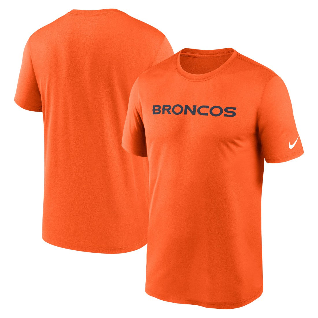 Denver Broncos Legend Wordmark Performance T-Shirt - Orange - Nike
