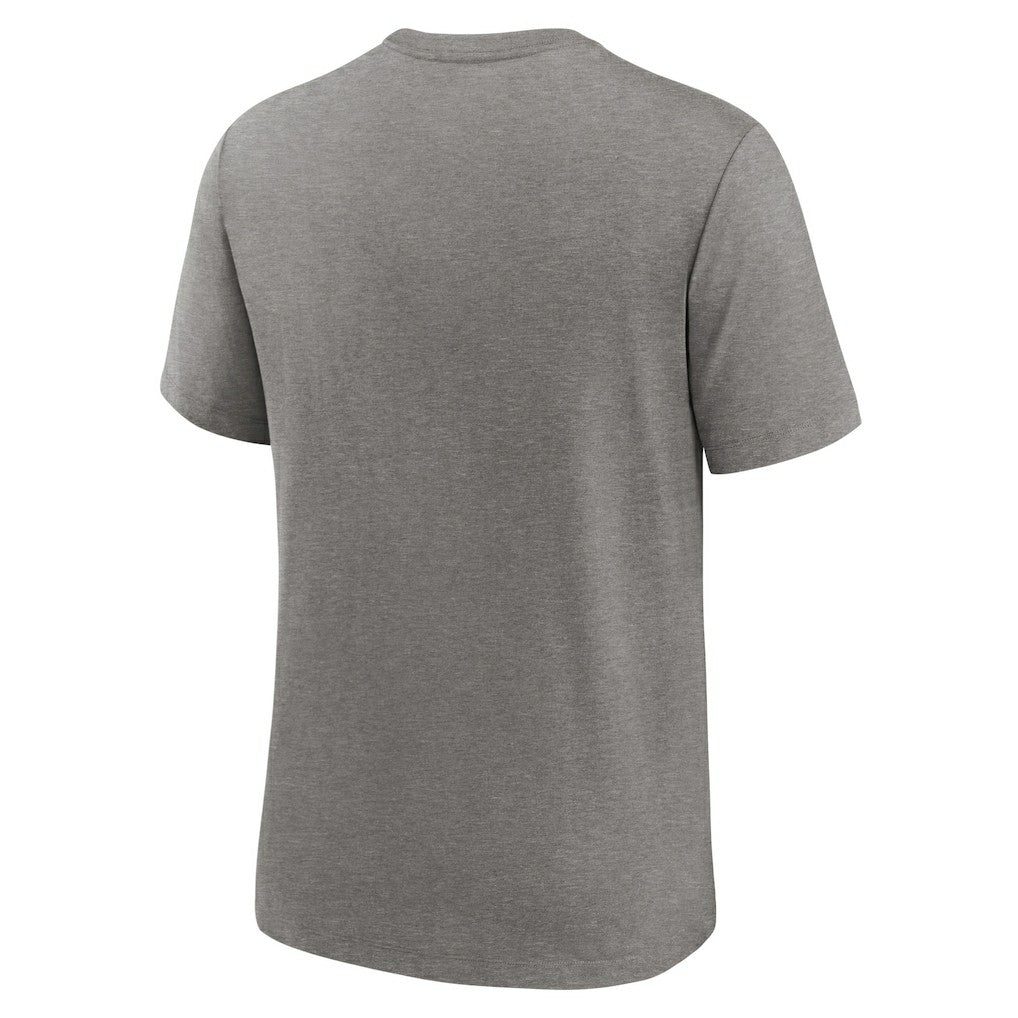 Green Bay Packers Rewind Logo Tri-Blend T-Shirt - Heather Charcoal - Nike