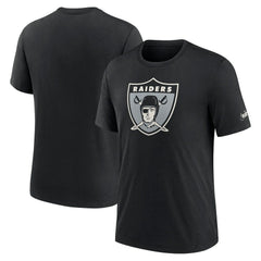 Las Vegas Raiders Rewind Logo Tri-Blend T-Shirt - Black - Nike