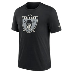 Las Vegas Raiders Rewind Logo Tri-Blend T-Shirt - Black - Nike