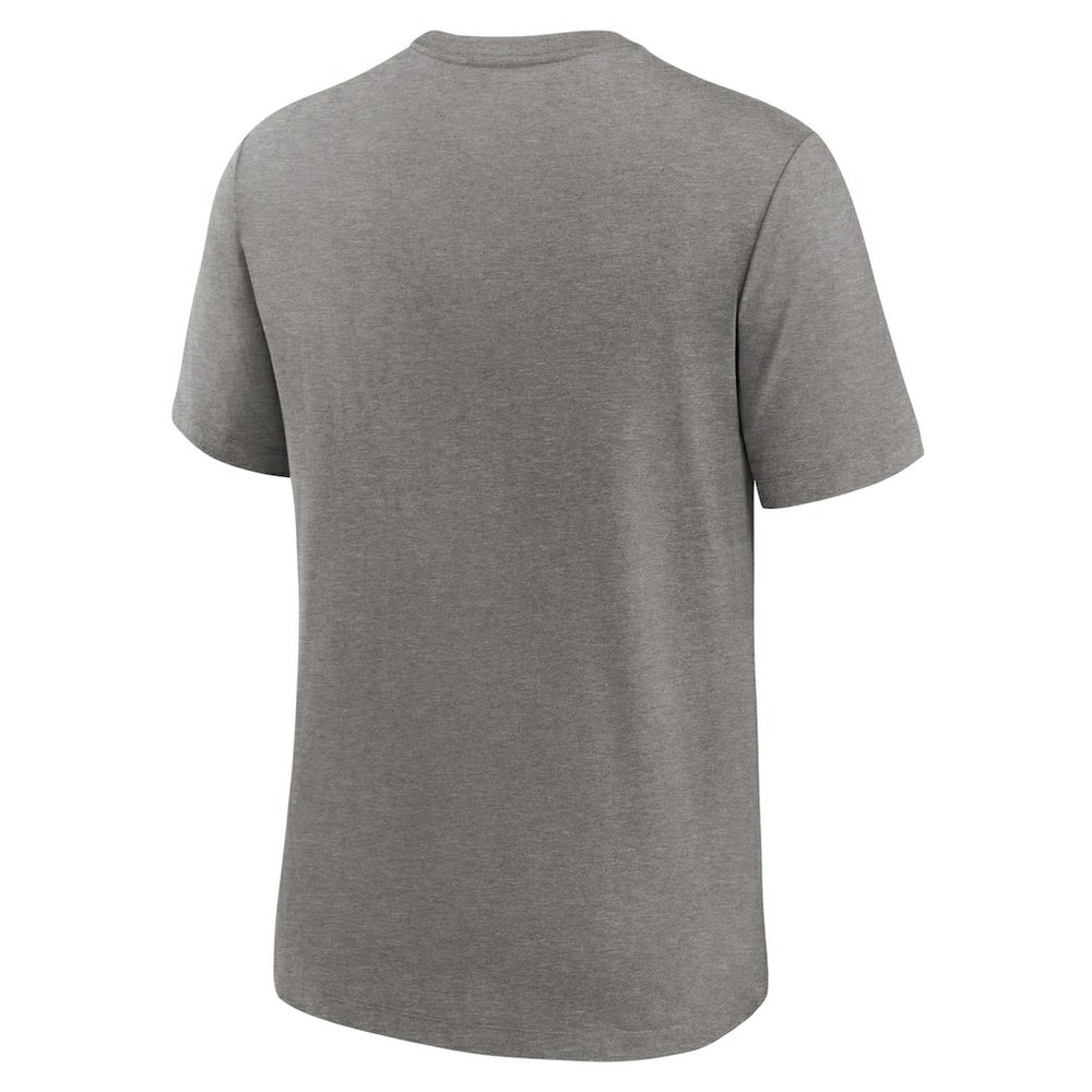 Las Vegas Raiders Rewind Logo Tri-Blend T-Shirt - Heather Charcoal - Nike