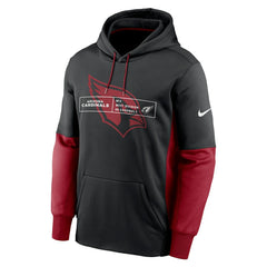Arizona Cardinals Color Block Fleece Performance Pullover Hoodie - Black - Nike