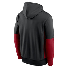 Arizona Cardinals Color Block Fleece Performance Pullover Hoodie - Black - Nike