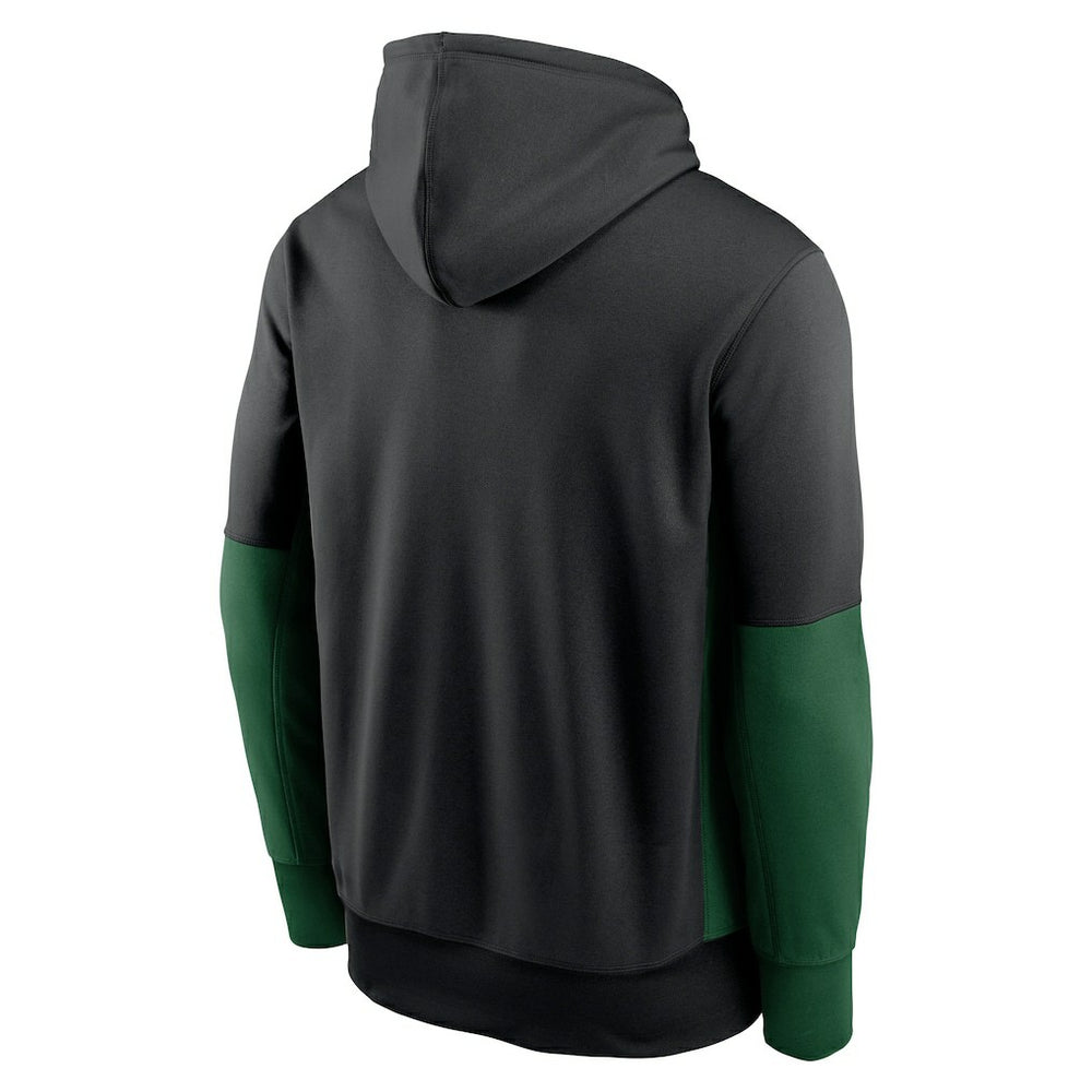 New York Jets Color Block Fleece Performance Pullover Hoodie - Black - Nike