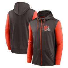 Cleveland Browns Performance Full-Zip Hoodie - Brown - Nike