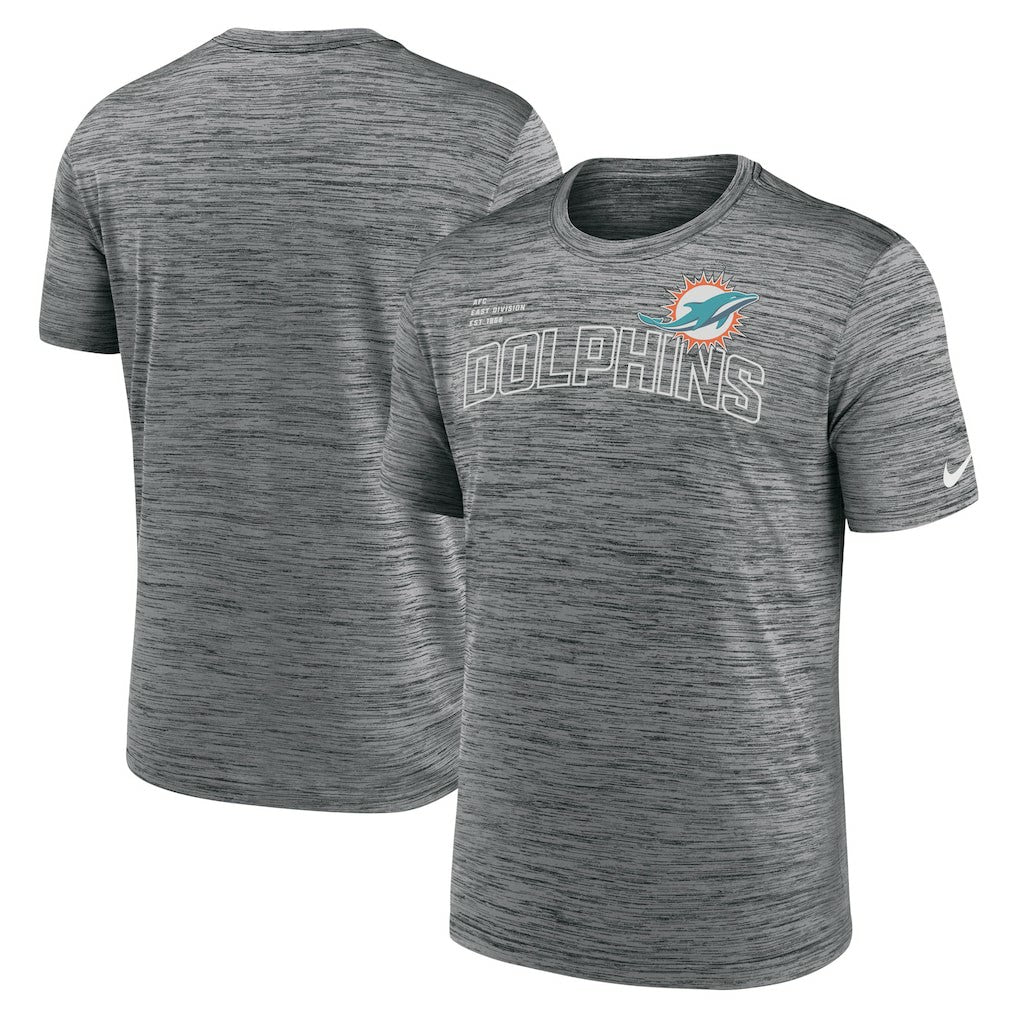 Miami Dolphins Velocity Arch Performance T-Shirt - Anthracite - Nike
