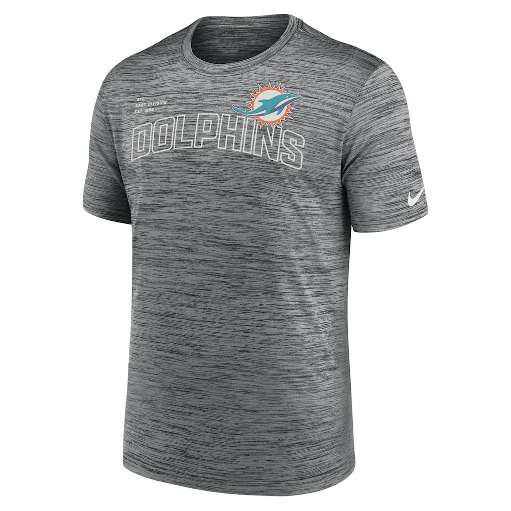 Miami Dolphins Velocity Arch Performance T-Shirt - Anthracite - Nike