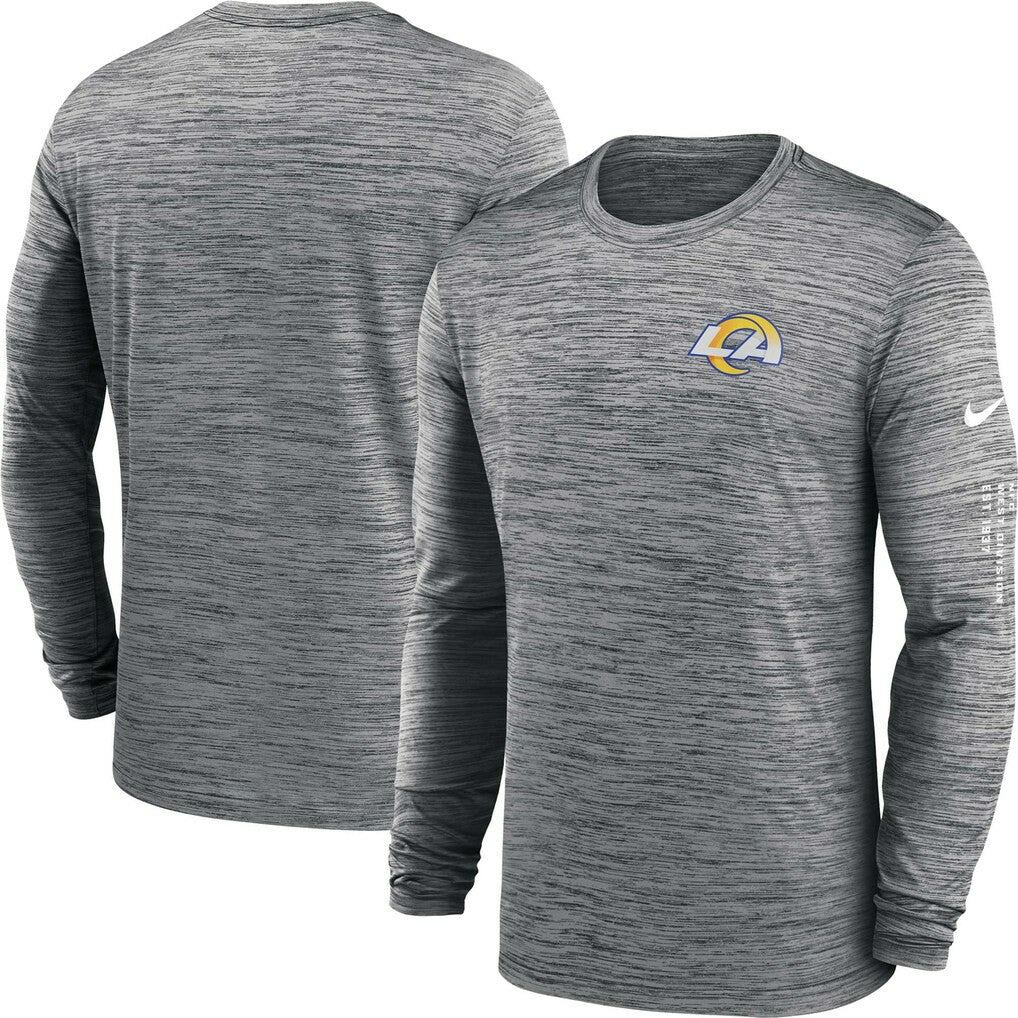 Los Angeles Rams Velocity Long Sleeve T-Shirt - Anthracite - Nike