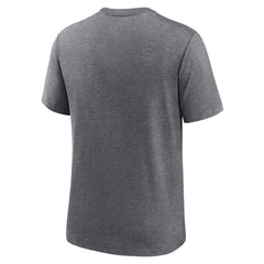 Las Vegas Raiders Helmet Tri-Blend T-Shirt - Heather Charcoal - Nike