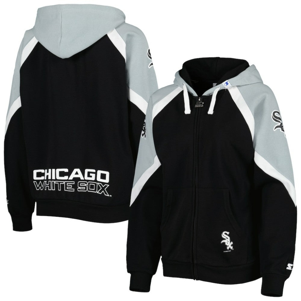 Chicago White Sox Starter Women's Hail Mary Full-Zip Hoodie Discount