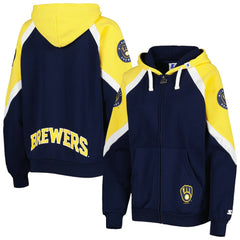 Milwaukee Brewers Starter Women's Hail Mary Full-Zip Hoodie Discount