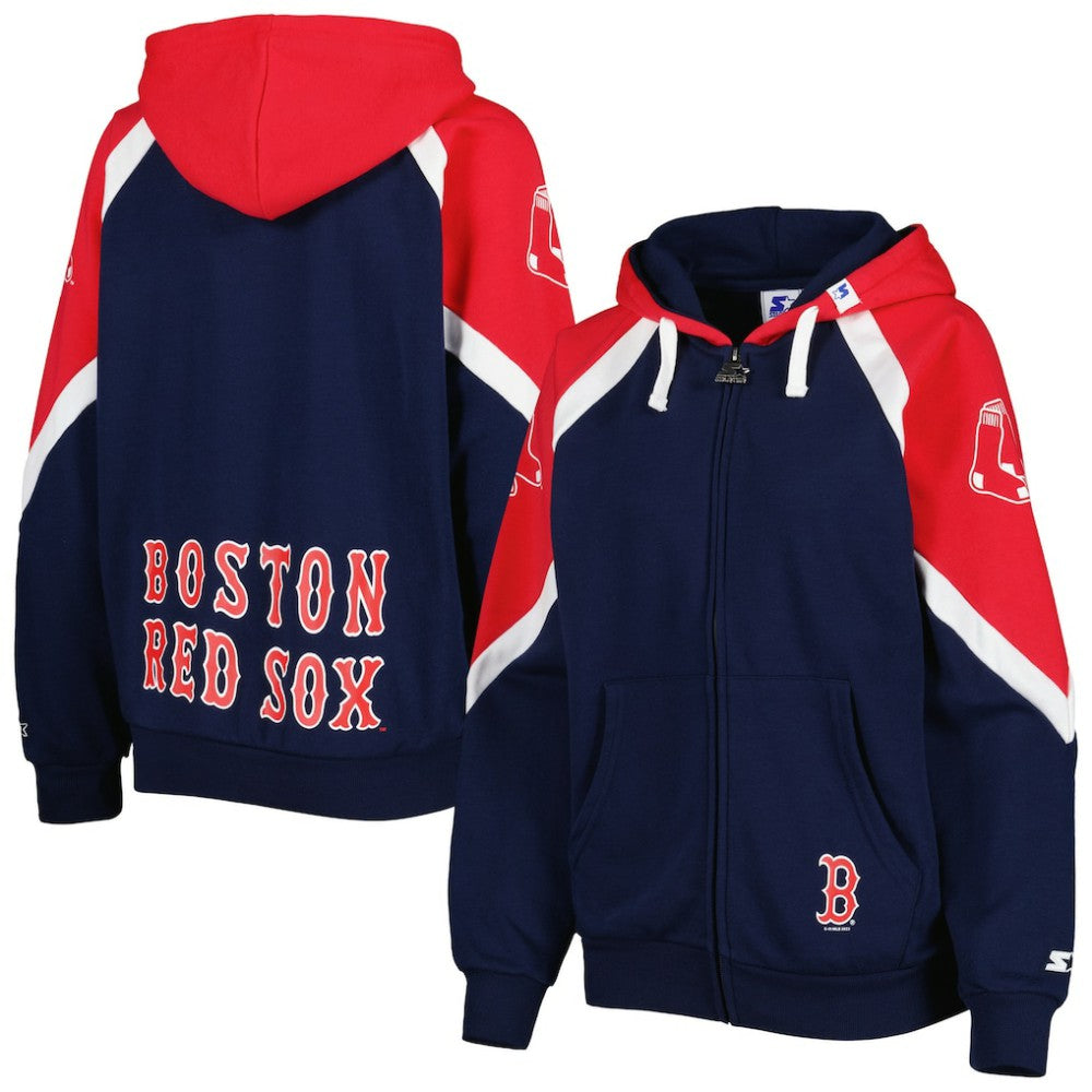 Boston Red Sox Starter Women's Hail Mary Full-Zip Hoodie Discount