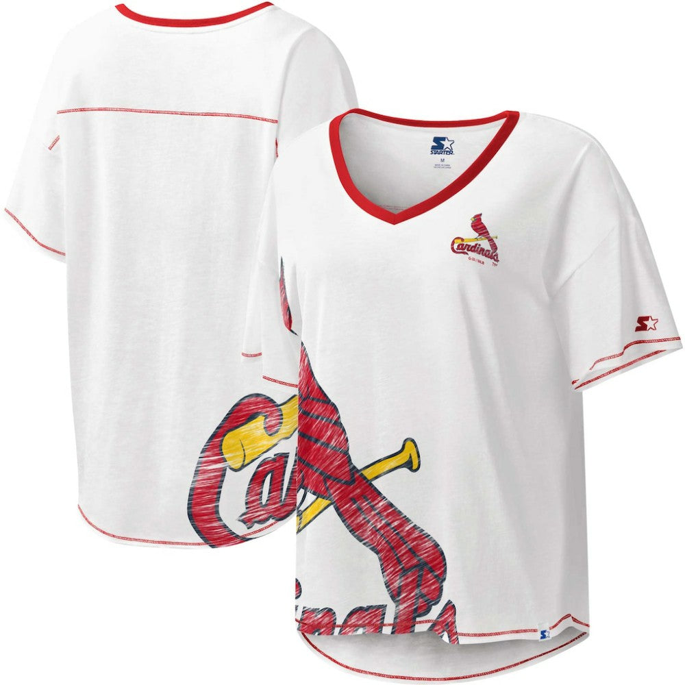 St. Louis Cardinals Starter Women's Perfect Game V-Neck T-Shirt Discount
