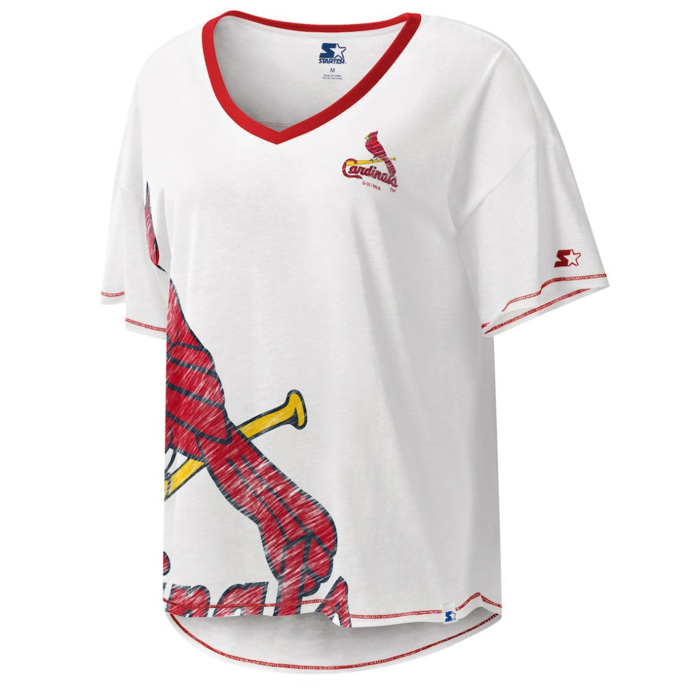St. Louis Cardinals Starter Women's Perfect Game V-Neck T-Shirt Discount