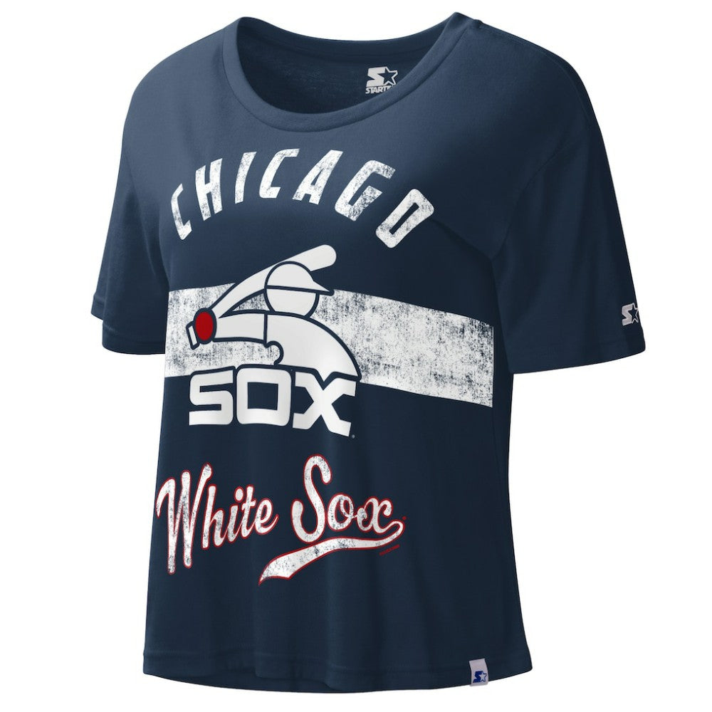 Chicago White Sox Starter Cooperstown Collection Women's Record Setter Crop Top Online