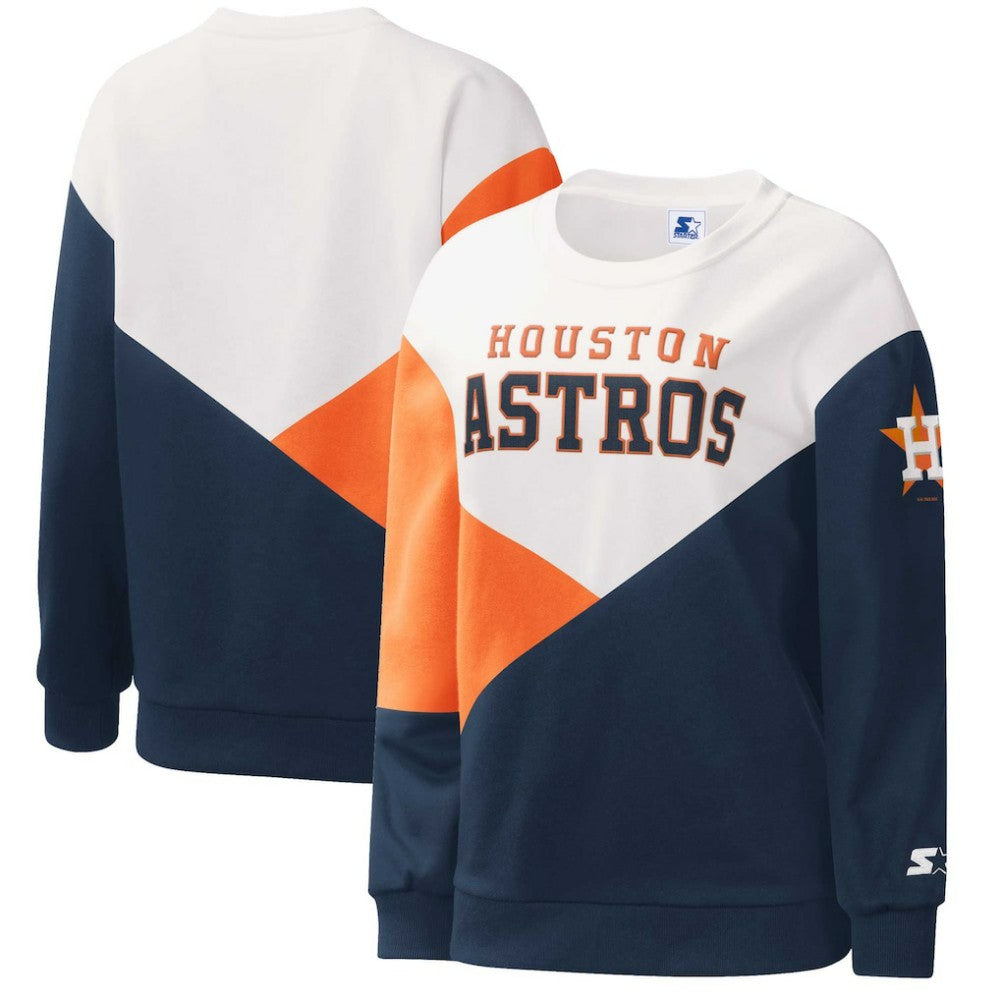 Houston Astros Starter Women's Shutout Pullover Sweatshirt Discount