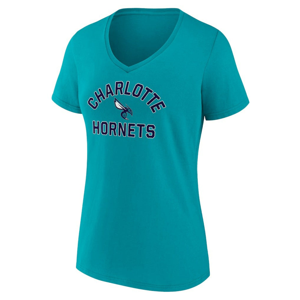 Charlotte Hornets Women's Overtime Team V-Neck T-Shirt Aqua
