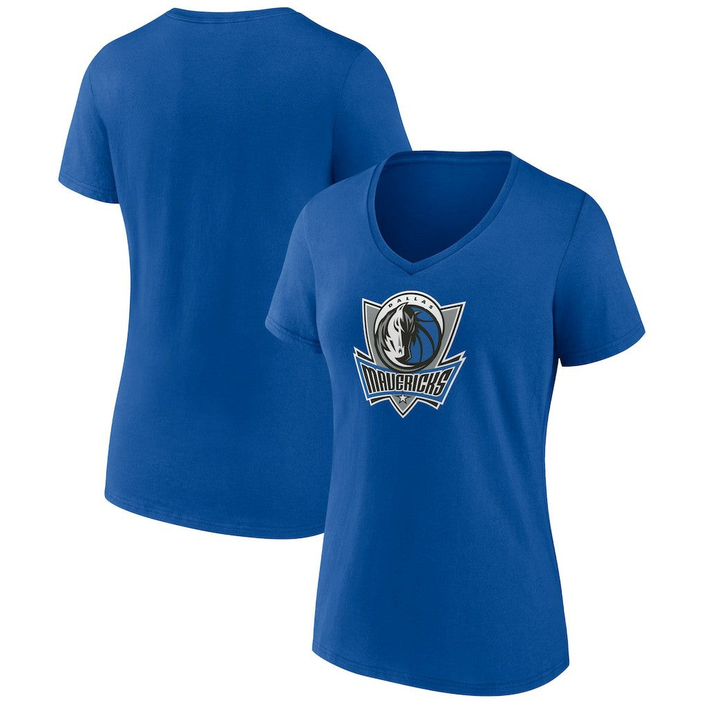 Dallas Mavericks Women's Alternate Logo V-Neck T-Shirt Royal