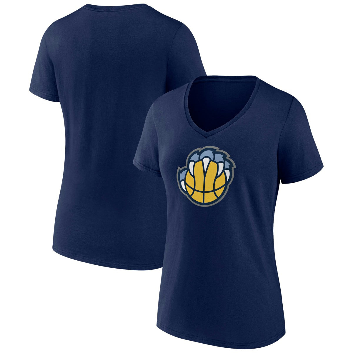 Memphis Grizzlies Women's Alternate Logo V-Neck T-Shirt Navy