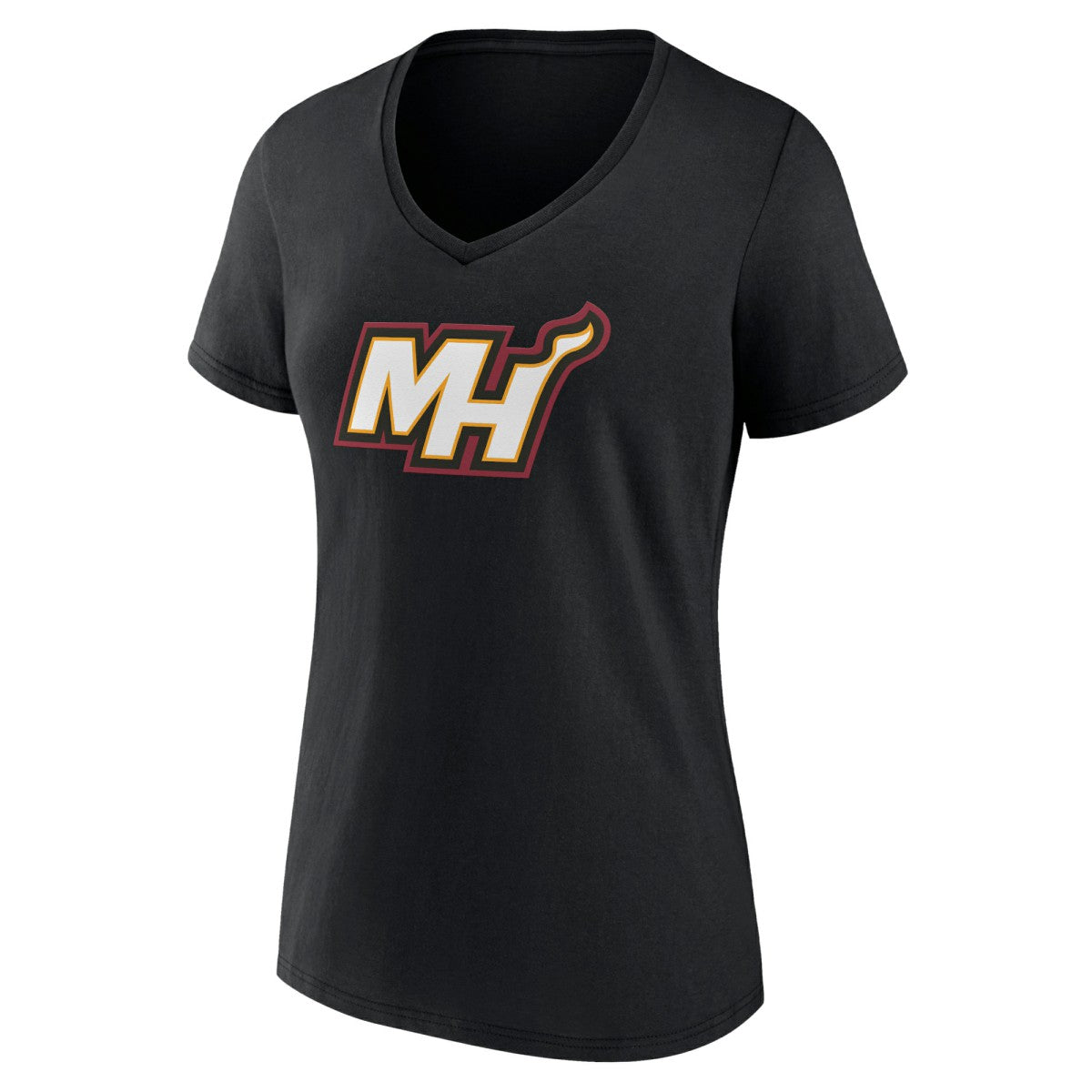 Miami Heat Women's Alternate Logo V-Neck T-Shirt Black