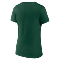 Milwaukee Bucks Women's Alternate Logo V-Neck T-Shirt Green