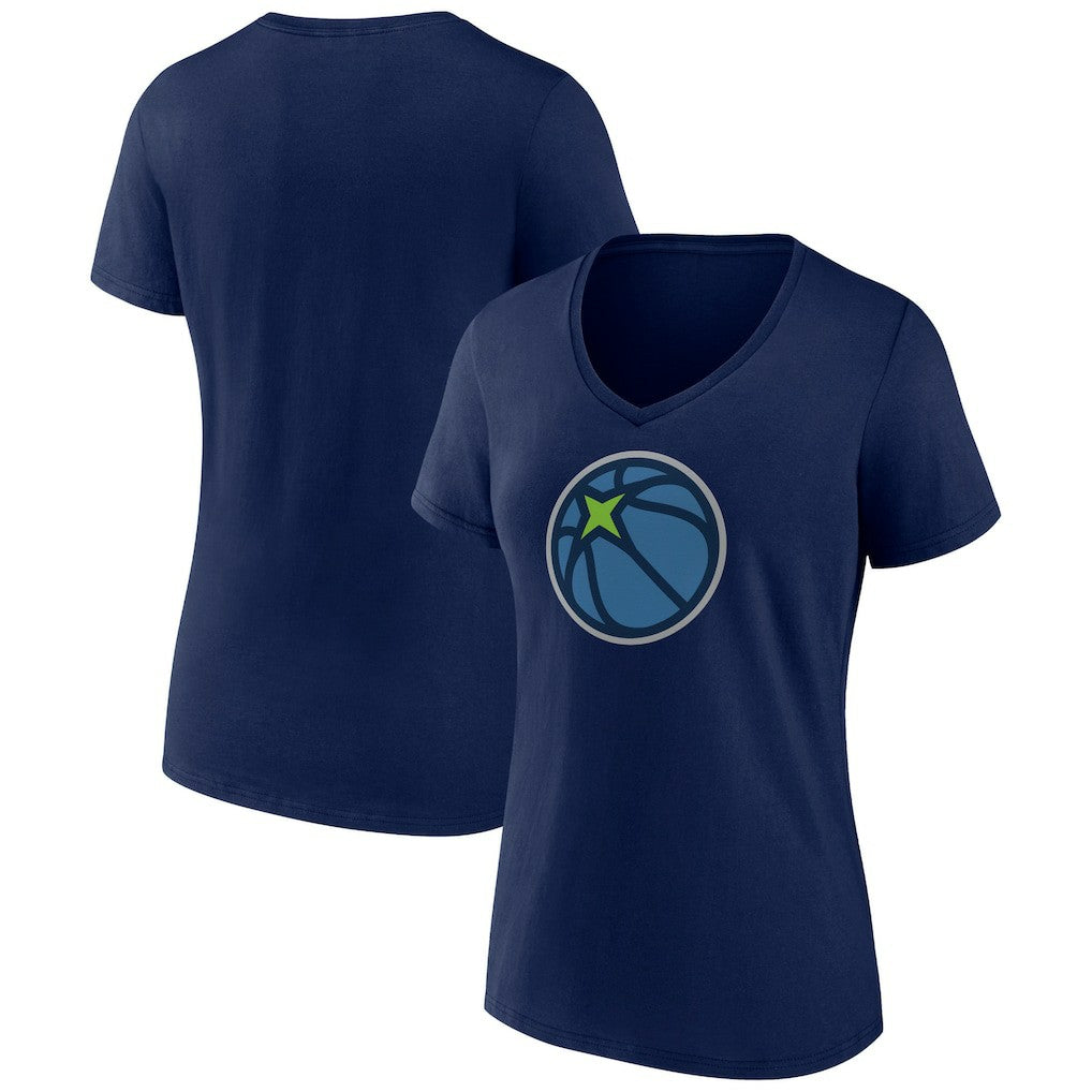 Minnesota Timberwolves Women's Alternate Logo V-Neck T-Shirt Navy