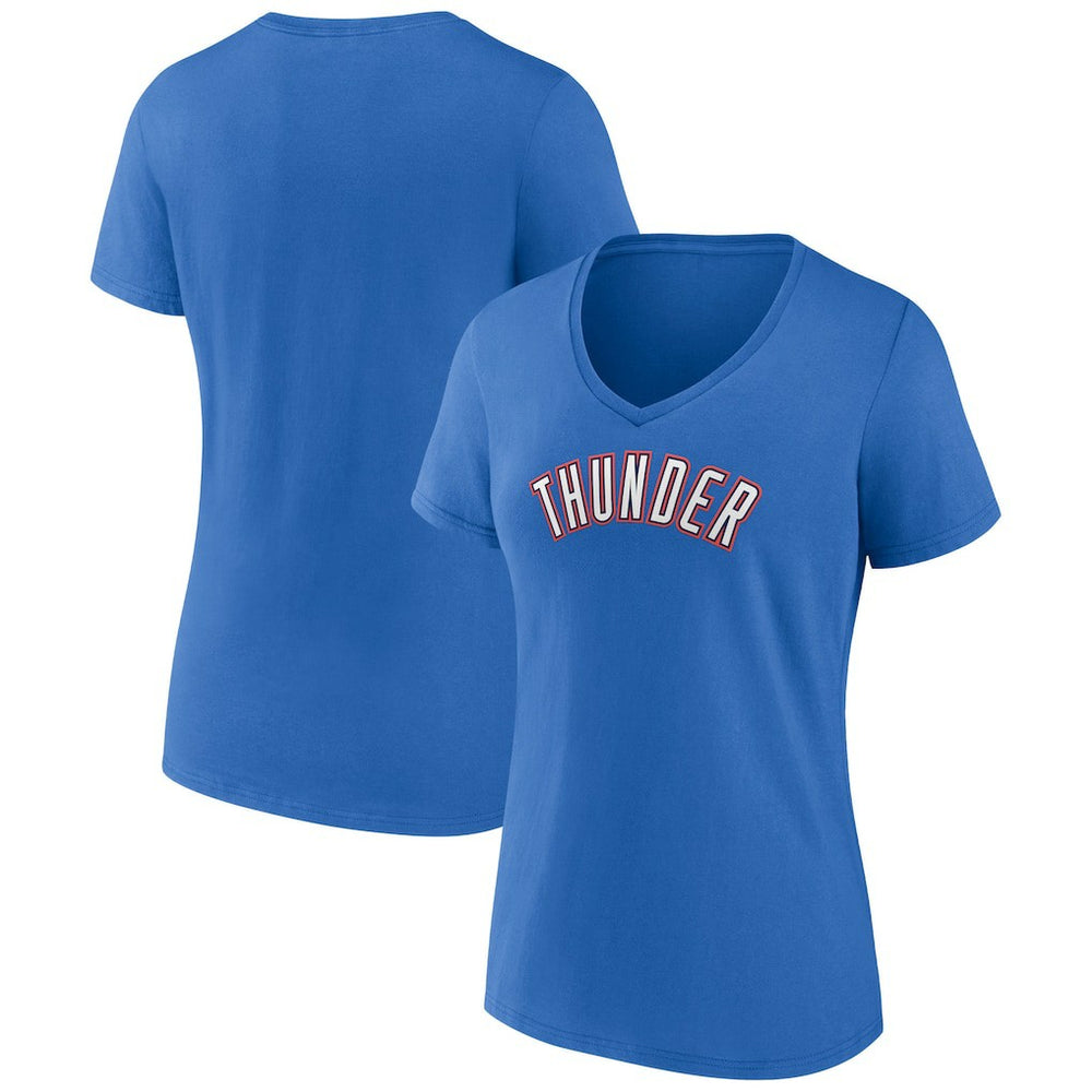 Oklahoma City Thunder Women's Alternate Logo V-Neck T-Shirt Blue