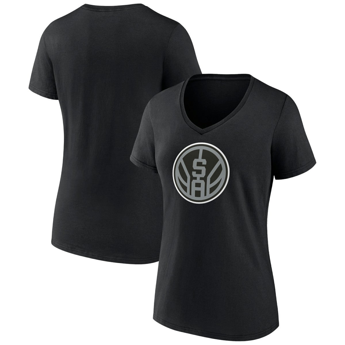 San Antonio Spurs Women's Alternate Logo V-Neck T-Shirt Black