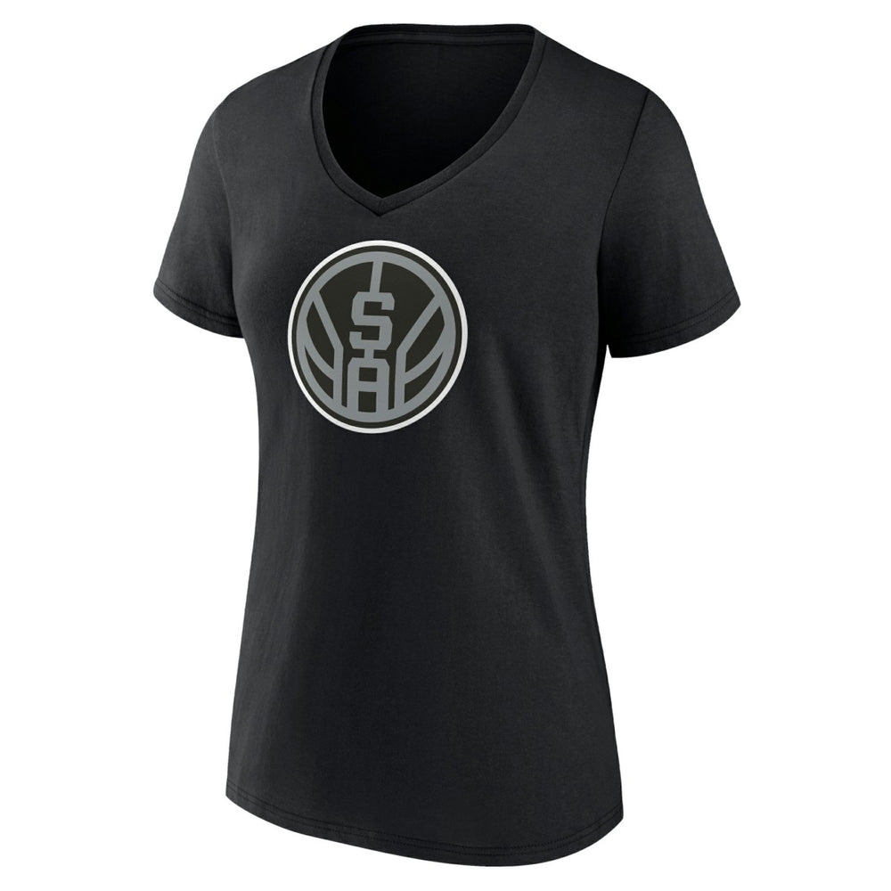 San Antonio Spurs Women's Alternate Logo V-Neck T-Shirt Black