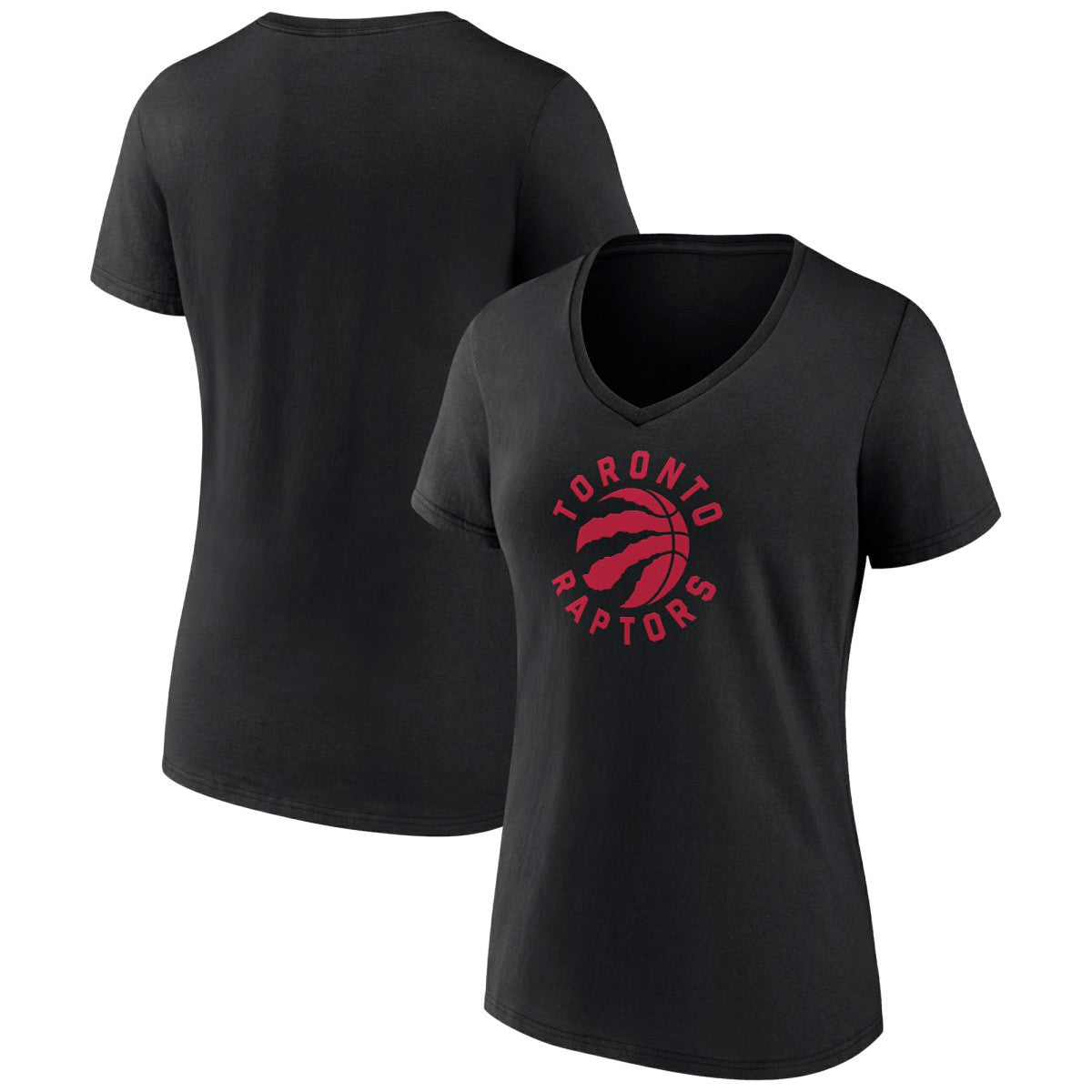 Toronto Raptors Women's Alternate Logo V-Neck T-Shirt Black