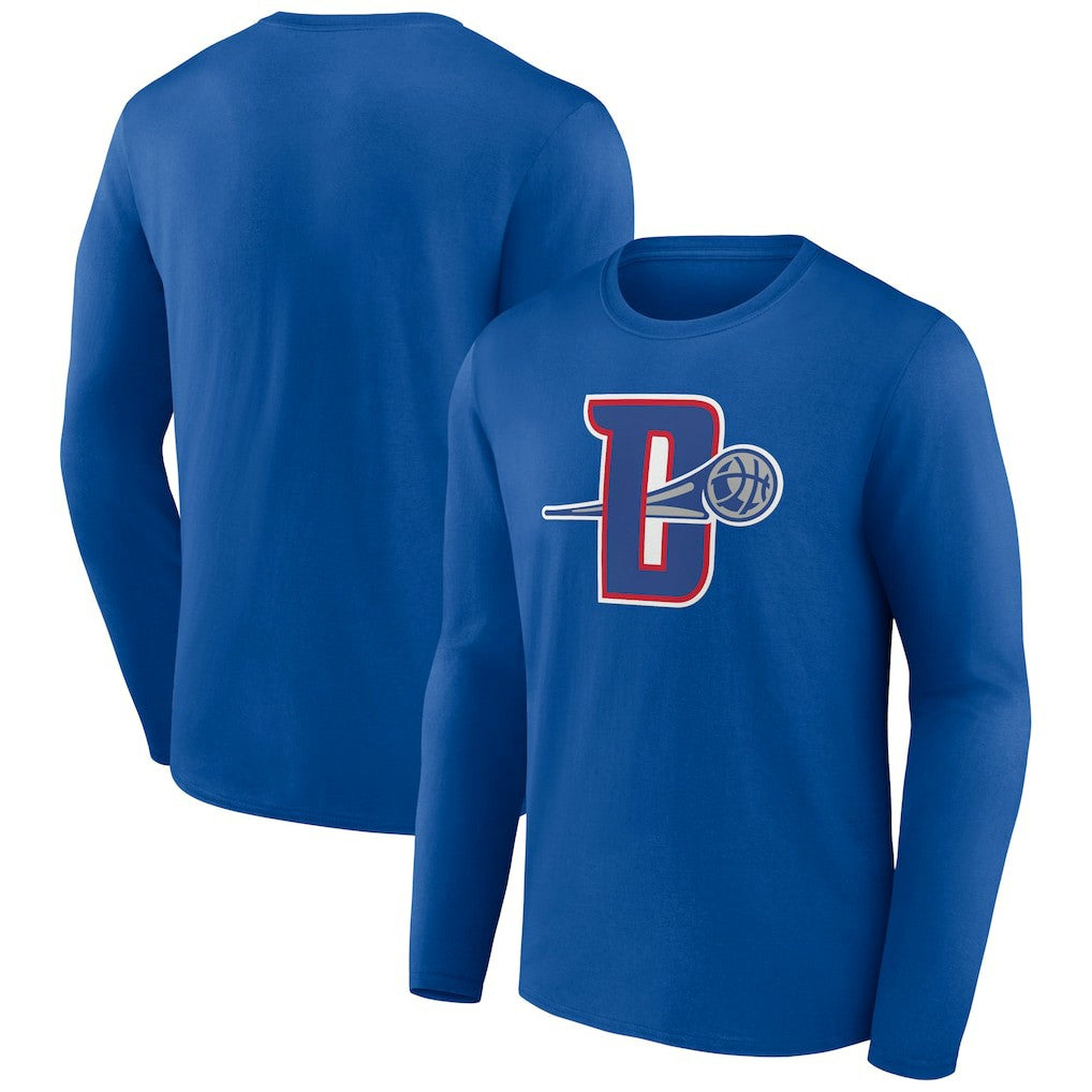 Detroit Pistons Alternate Logo Long Sleeve T-Shirt Royal