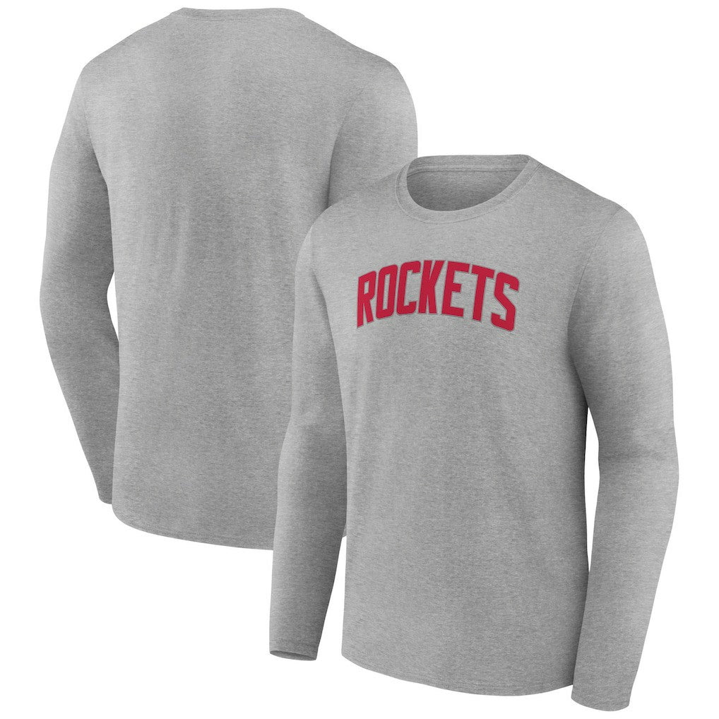 Houston Rockets Alternate Logo Long Sleeve T-Shirt Gray