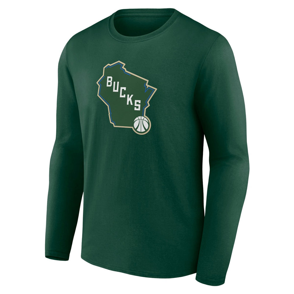 Milwaukee Bucks Alternate Logo Long Sleeve T-Shirt Green