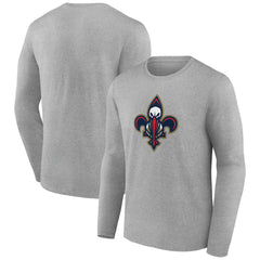 New Orleans Pelicans Alternate Logo Long Sleeve T-Shirt Gray