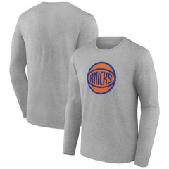 New York Knicks Alternate Logo Long Sleeve T-Shirt Gray