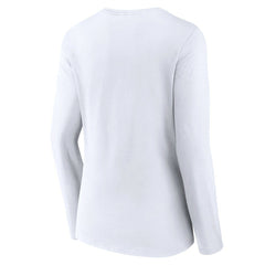 Charlotte Hornets Women's Alternate Logo V-Neck Long Sleeve T-Shirt White